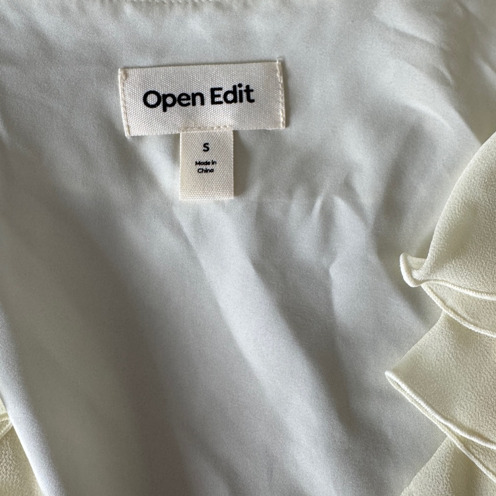 Open Edit Butter Yellow Ruffle Blouse - Picture 3 of 5